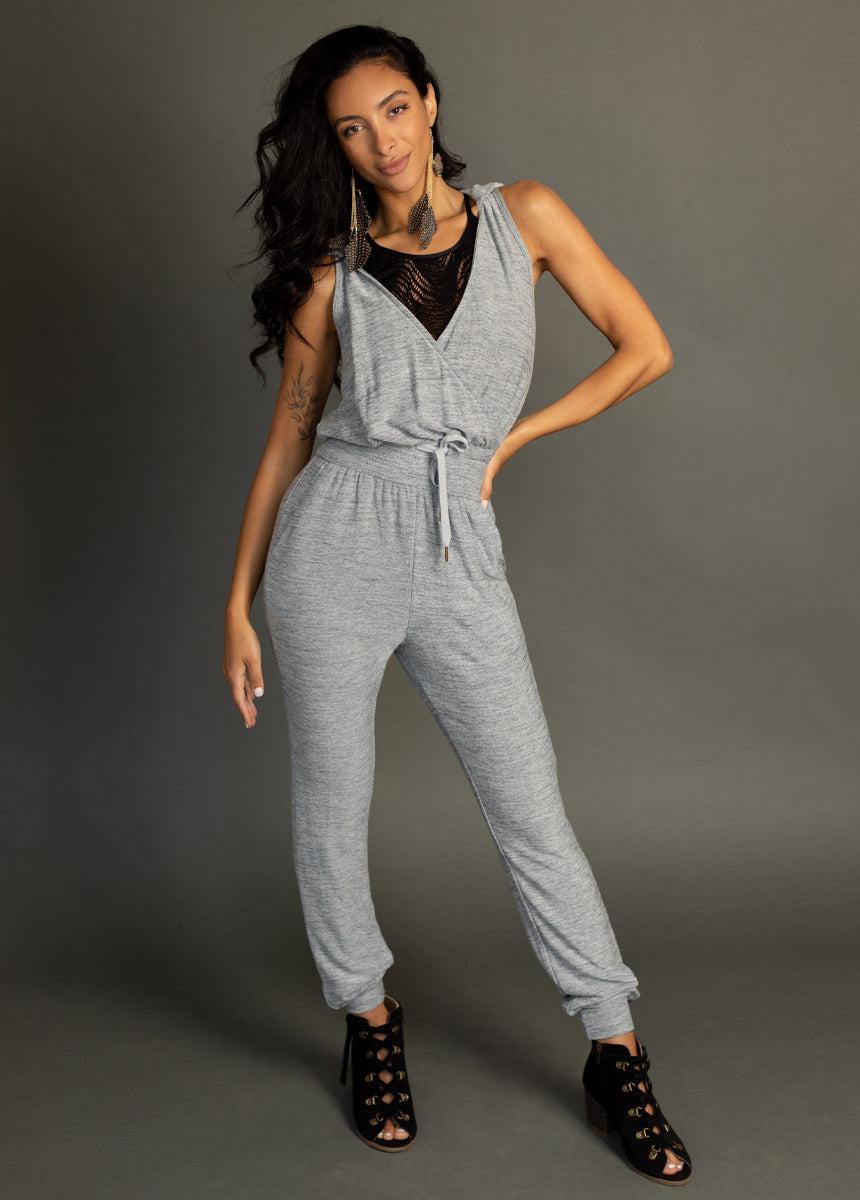 Baylee Jumpsuit in Heather Charcoal Product Image