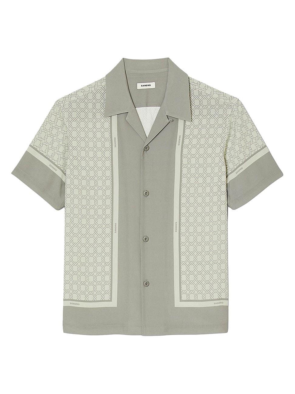 Mens Short Sleeved Patterned Shirt Product Image