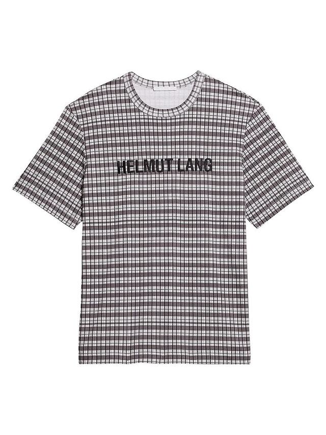 Mens Logo Plaid Crewneck T-Shirt Product Image