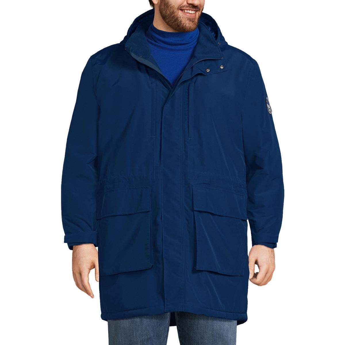 Lands End Mens Big & Tall Squall Insulated Waterproof Winter Parka Product Image