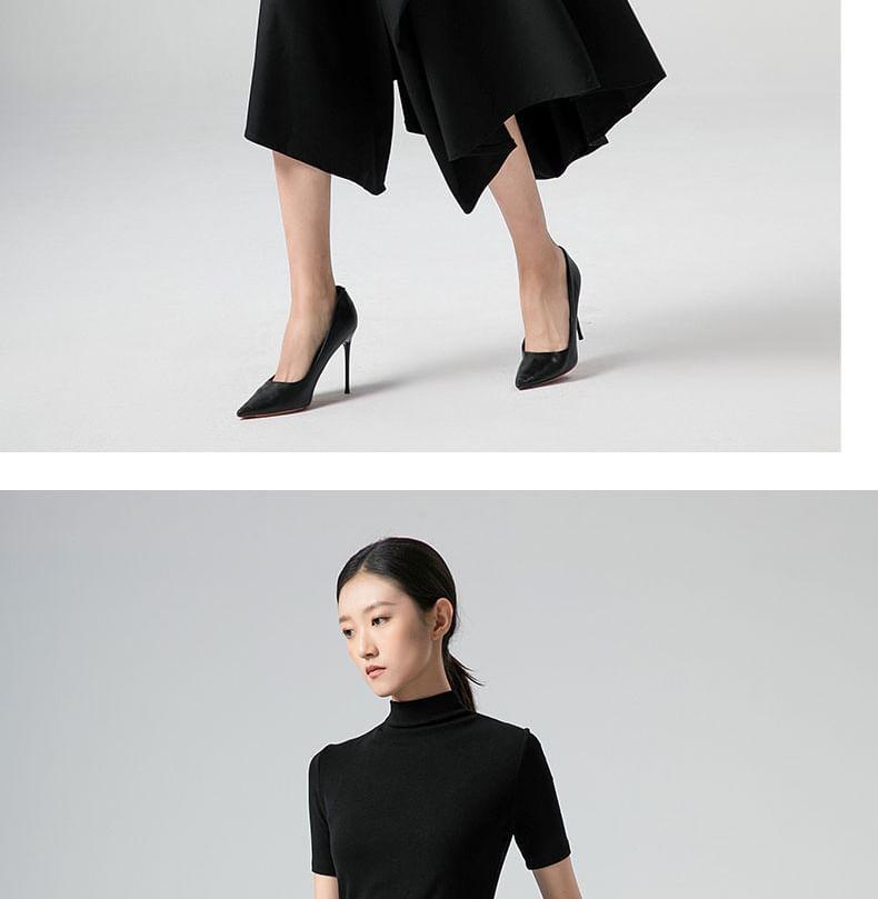 Drawstring Waist Plain Asymmetrical Buttoned Midi A-Line Skirt Product Image