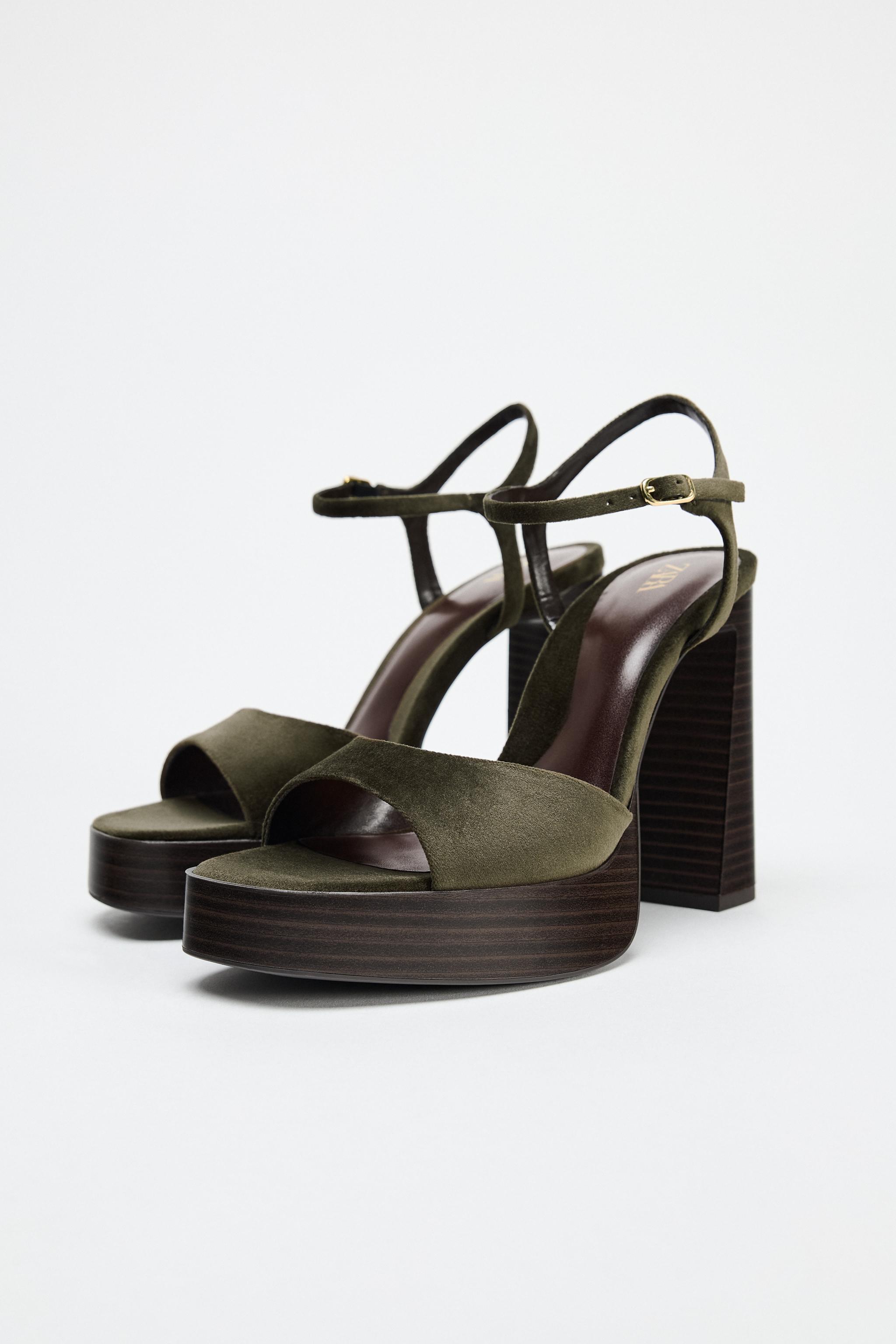 VELVET EFFECT PLATFORM SANDAL Product Image