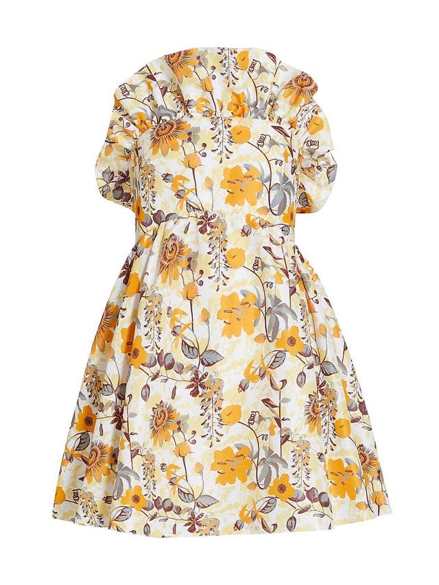 Womens Emily Floral Ruffle Minidress Product Image