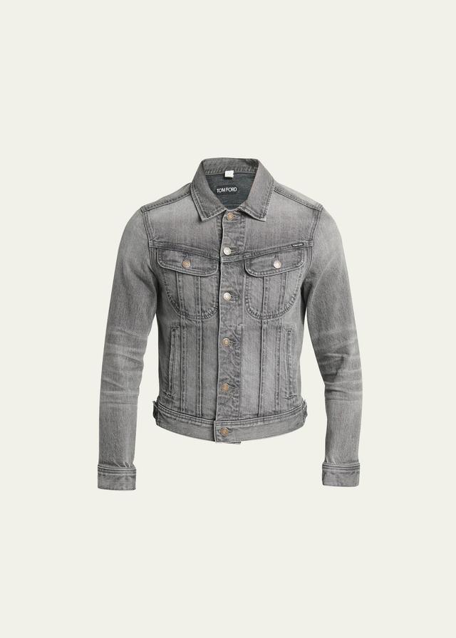 Mens Denim Trucker Jacket Product Image