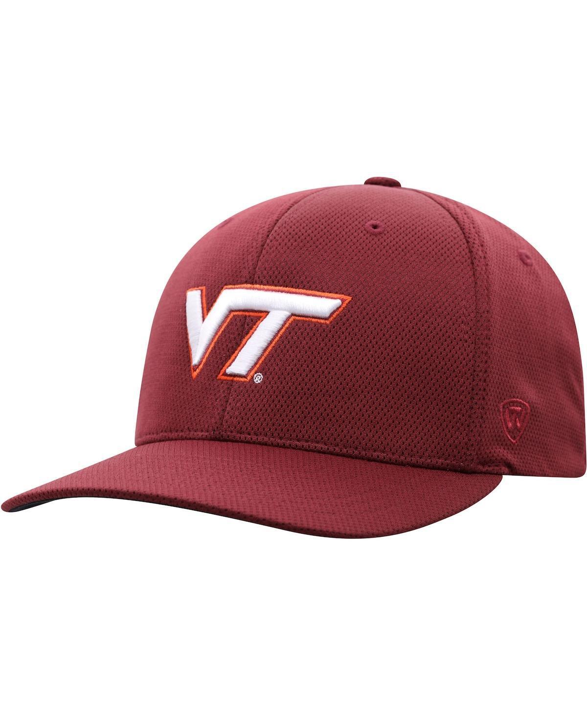 Mens Top of The World Maroon Virginia Tech Hokies Reflex Logo Flex Hat Product Image