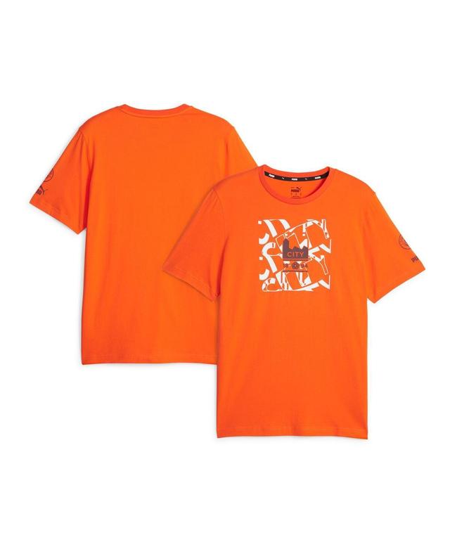 Mens Puma Orange Manchester City FtblCore Graphic T-shirt Product Image