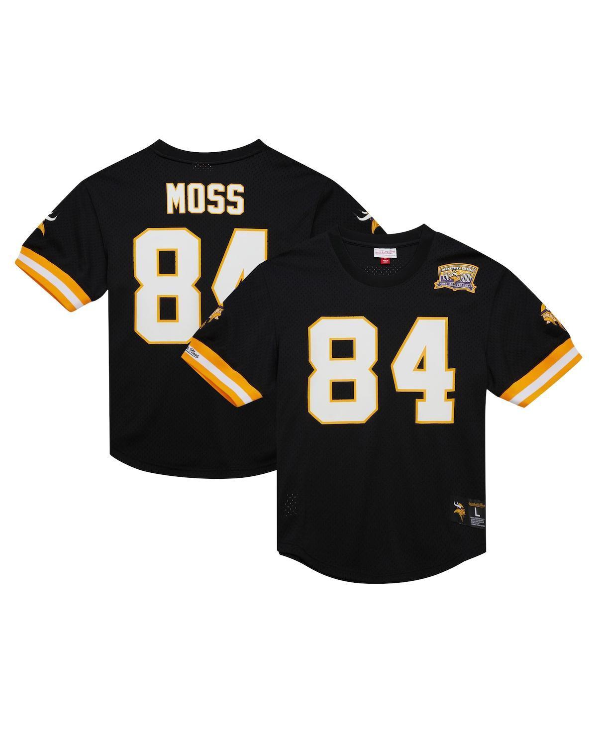 Mitchell & Ness Mens Randy Moss Black Minnesota Vikings Retired Player Name Number Mesh Top Product Image