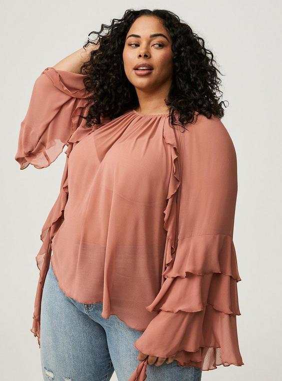 Long Sleeve Ruffle Top Product Image