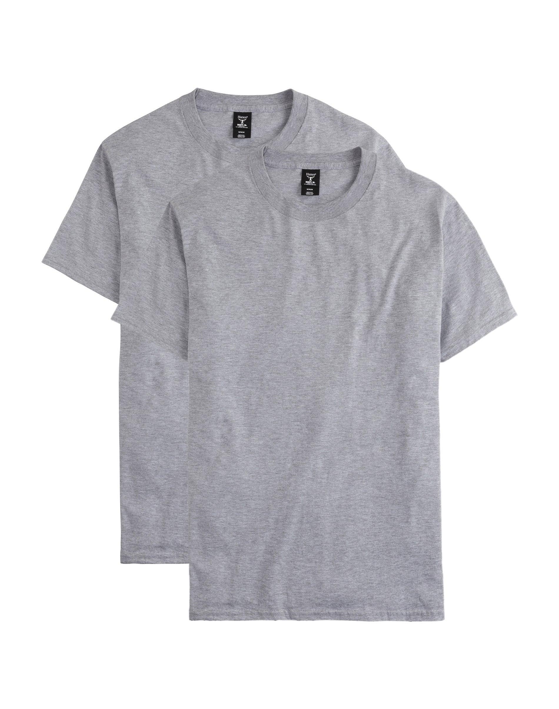 Mens Hanes Beefy Heavyweight Tee Grey Gray Product Image