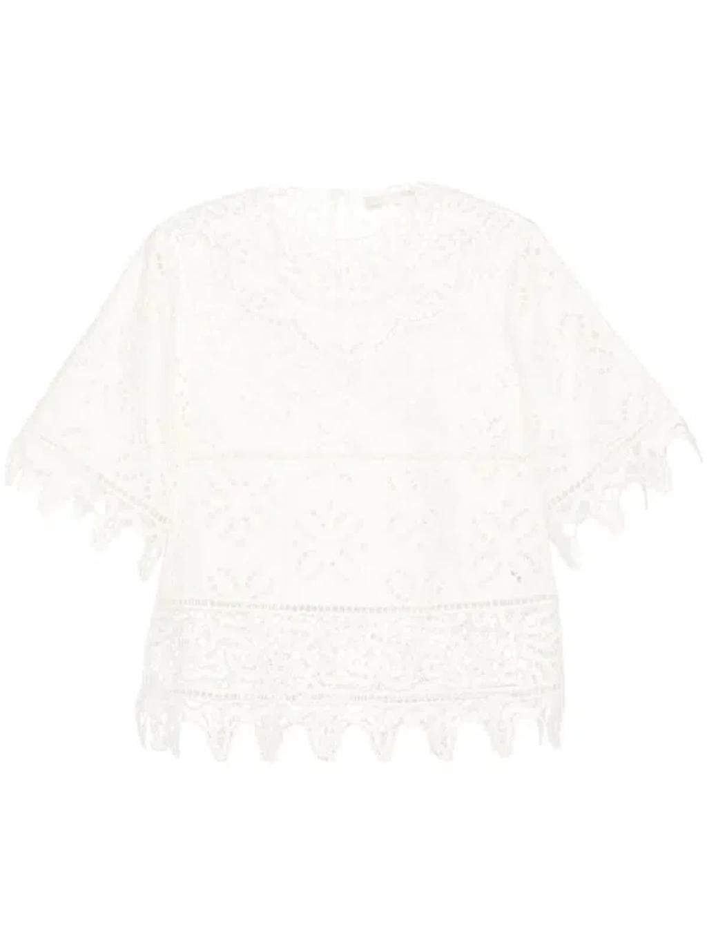 ULLA JOHNSON Aria Broderie-anglaise Blouse In White product image