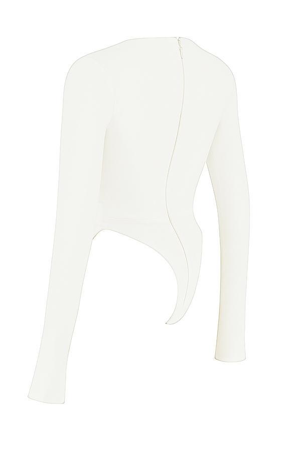 Danica White Cutout Bodysuit Product Image