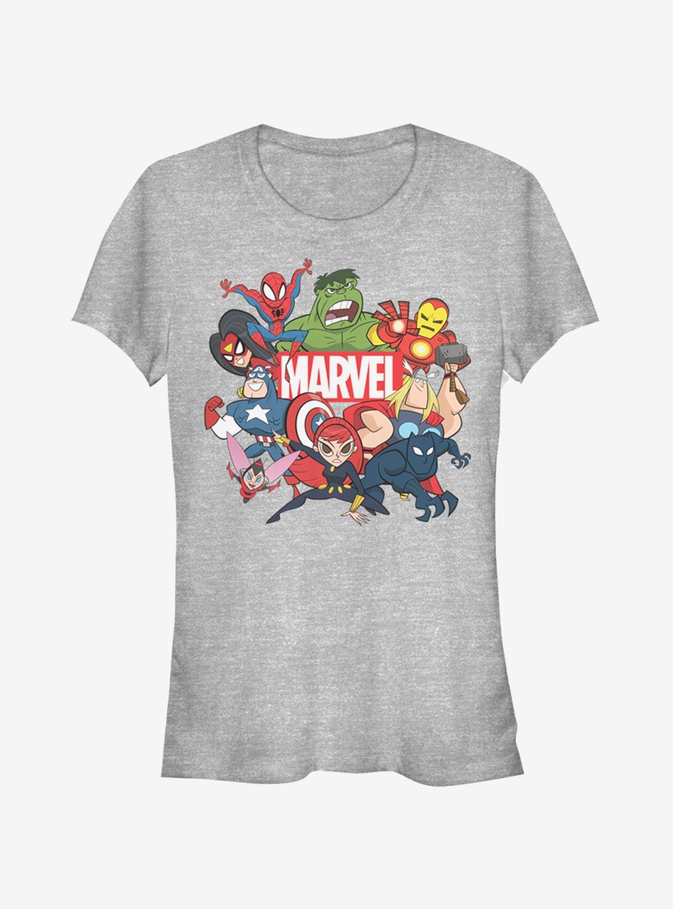 Marvel Spider-Man Group Marvel Retro Girls T-Shirt Product Image