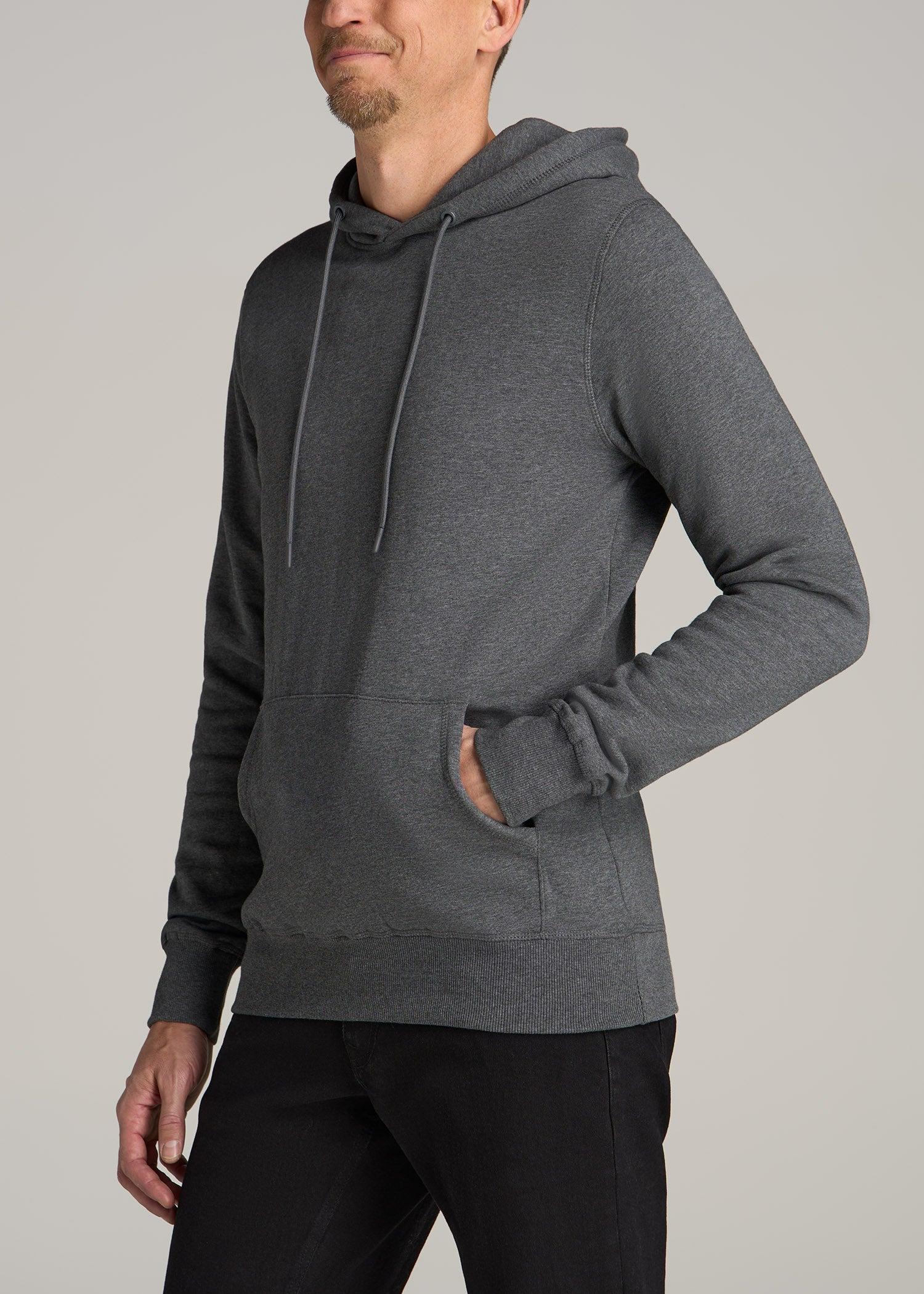 Wearever Fleece Pullover Men's Tall Hoodie in Charcoal Mix Male Product Image