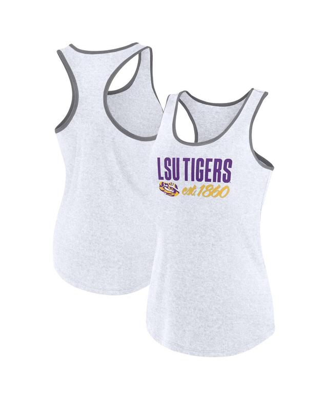 Fanatics Womens Ash Lsu Tigers Fuel Racerback Tank Top - Ash Product Image