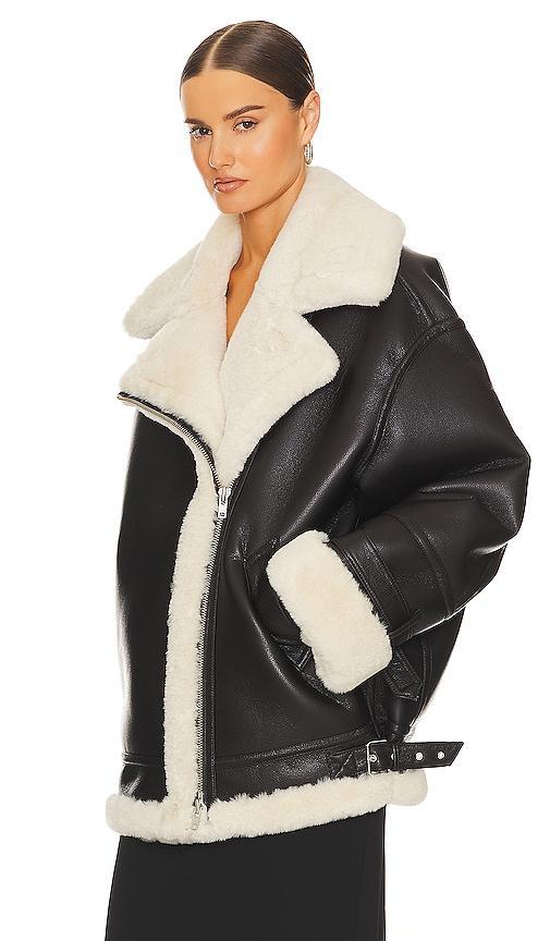 Helsa 80s Oversized Faux Shearling Jacket Size L. Product Image