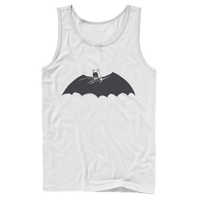 Mens DC Comics Batman Side Portrait Logo Tank Top Athletic Grey Product Image