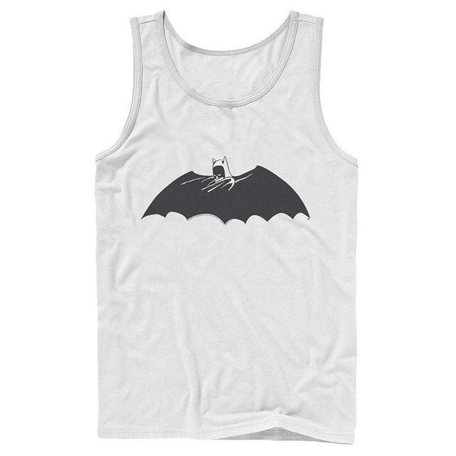 Mens DC Comics Batman Side Portrait Logo Tank Top Athletic Grey Product Image