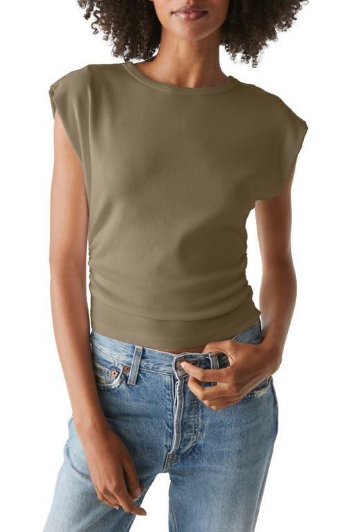 Michael Stars Joni Crew Neck Power Shoulder Top Women's Clothing Product Image