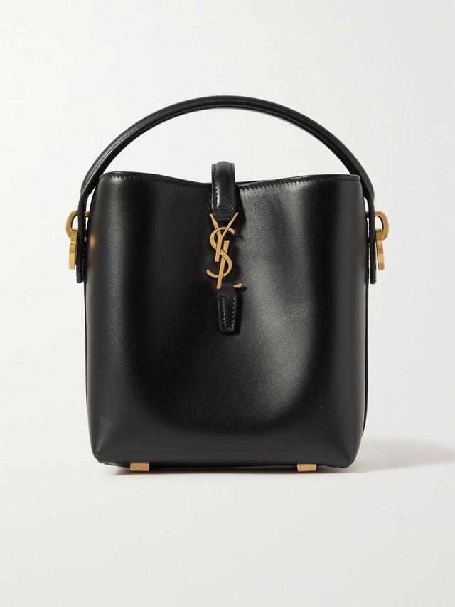 SAINT LAURENT Le 37 Mini Leather Bucket Bag In Black Product Image