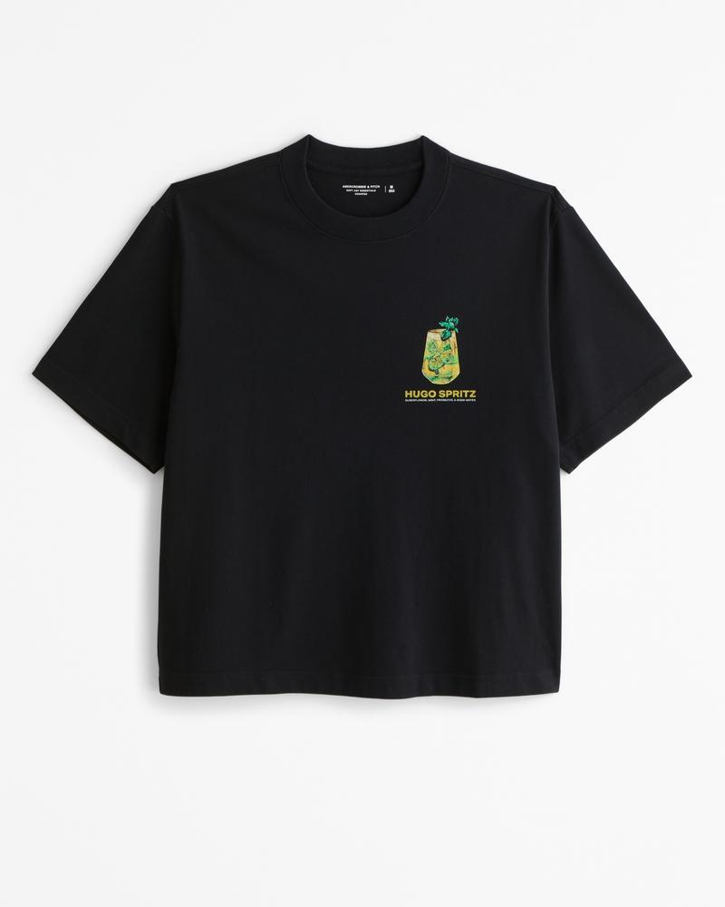 Premium Polished Cropped Graphic Tee Product Image