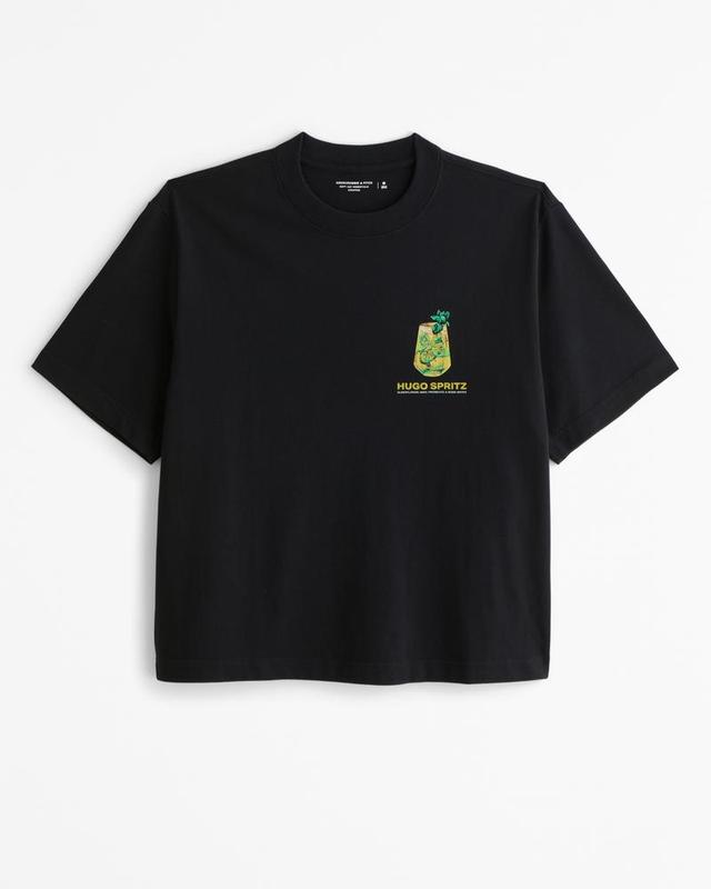 Premium Polished Cropped Graphic Tee Product Image