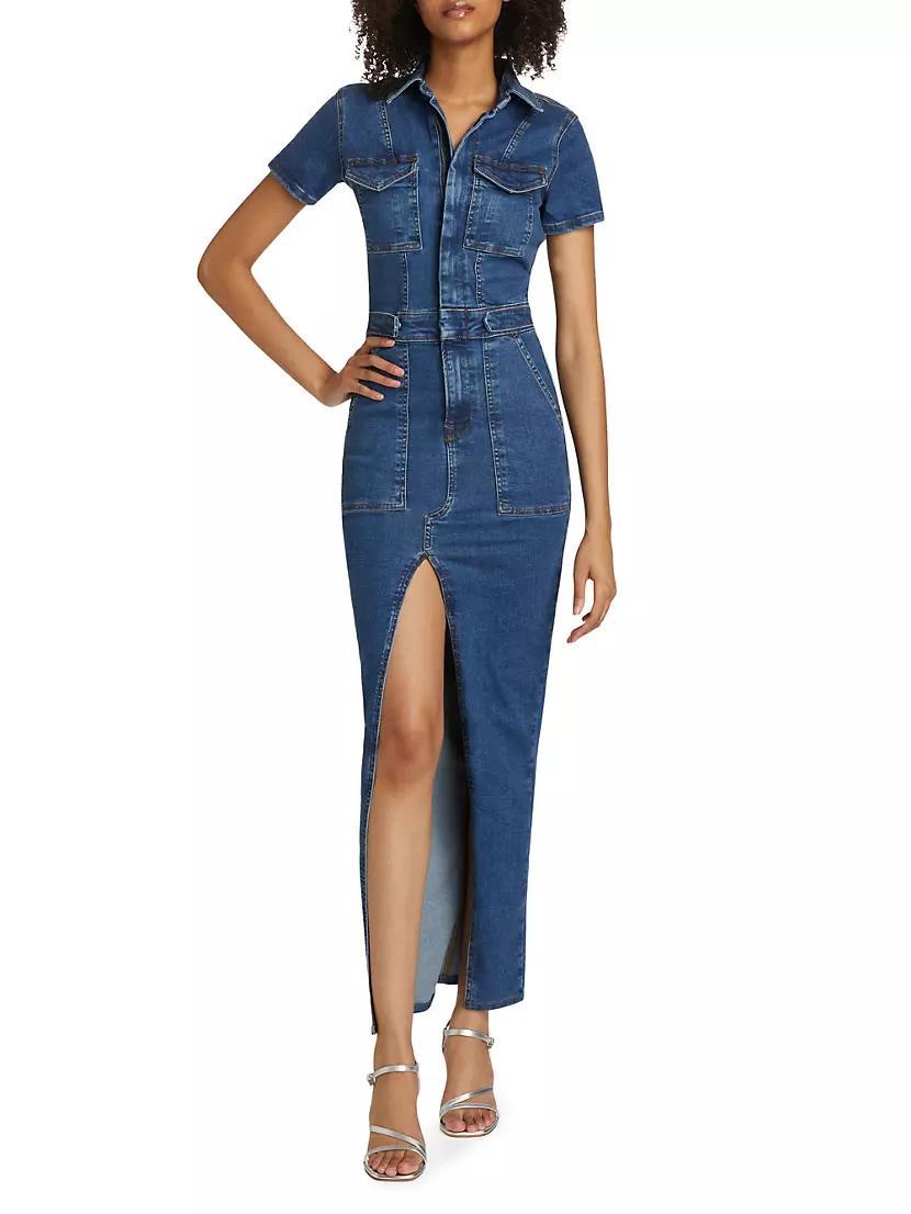 Fit For Success Denim Maxi Dress Product Image