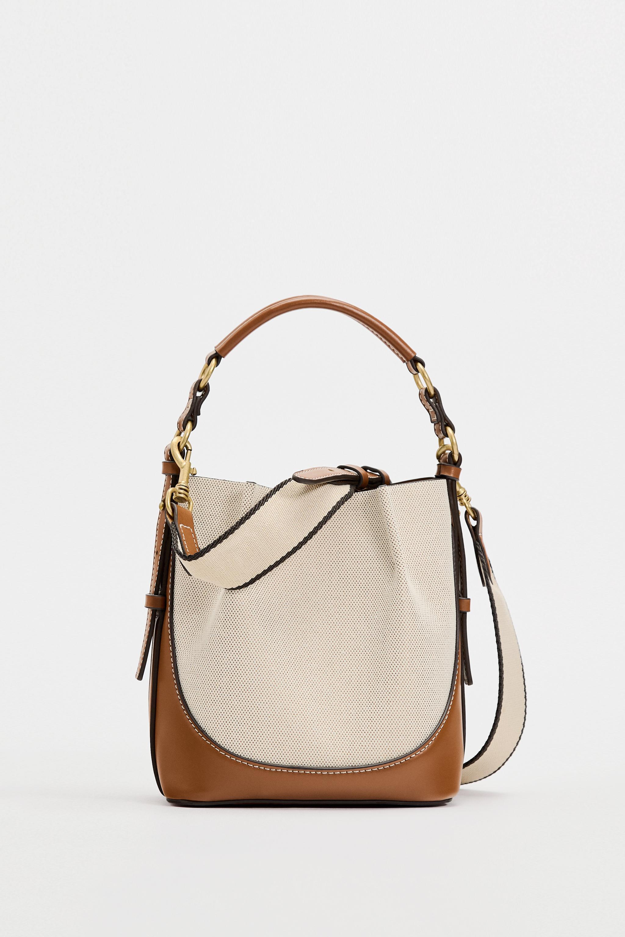 TOPSTITCH CANVAS BUCKET BAG Product Image