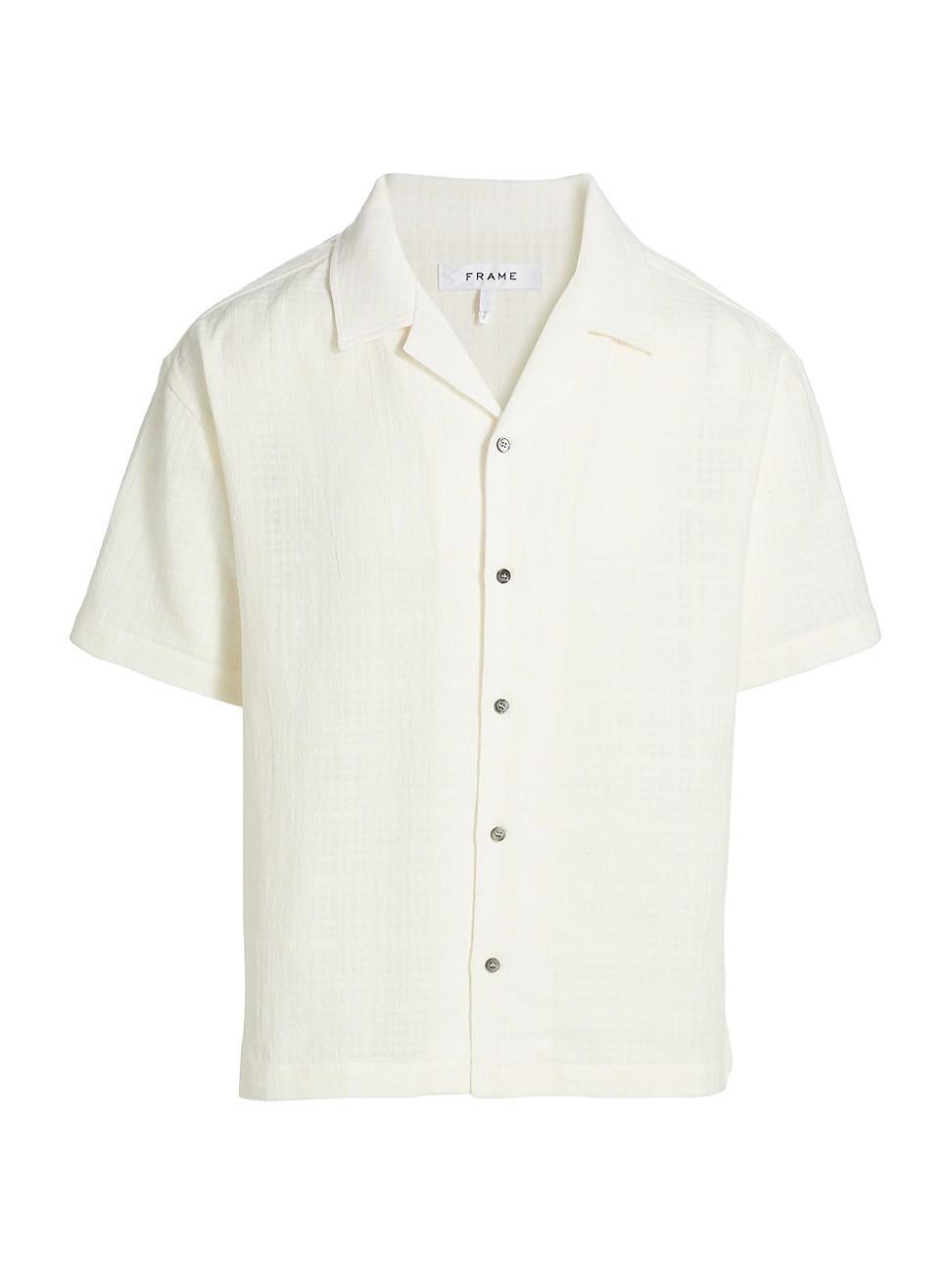 Men's Textured Cotton Camp Shirt Product Image