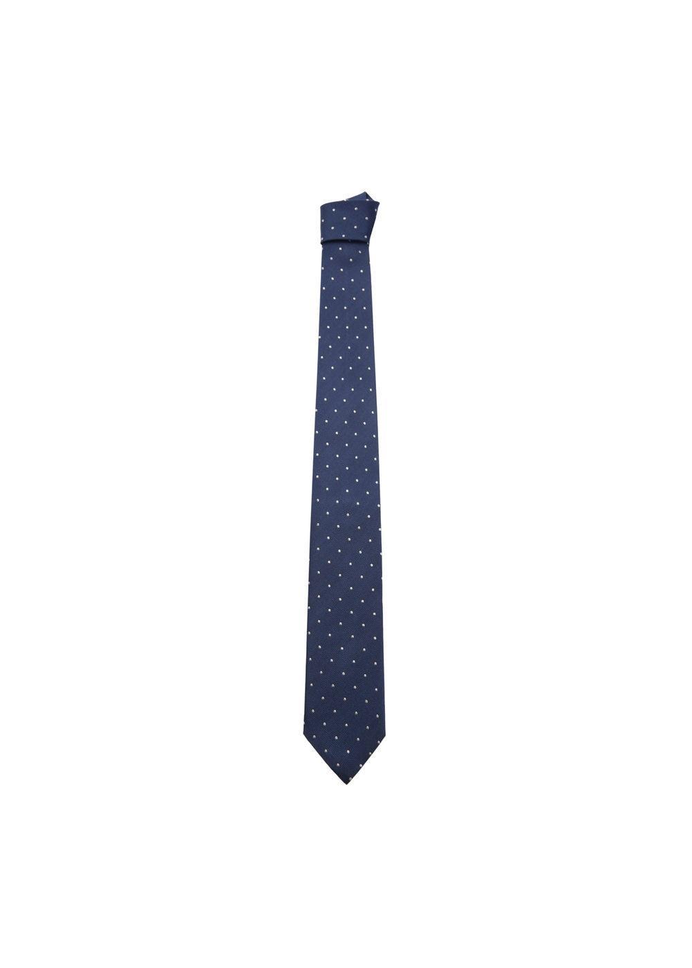 MANGO MAN - 100% mulberry silk polka dot tie - One size - Men Product Image