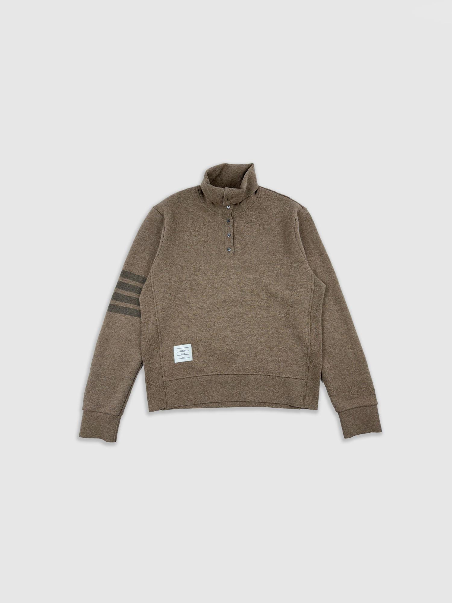 4-bar Funnel Neck Sweater In Brown Product Image