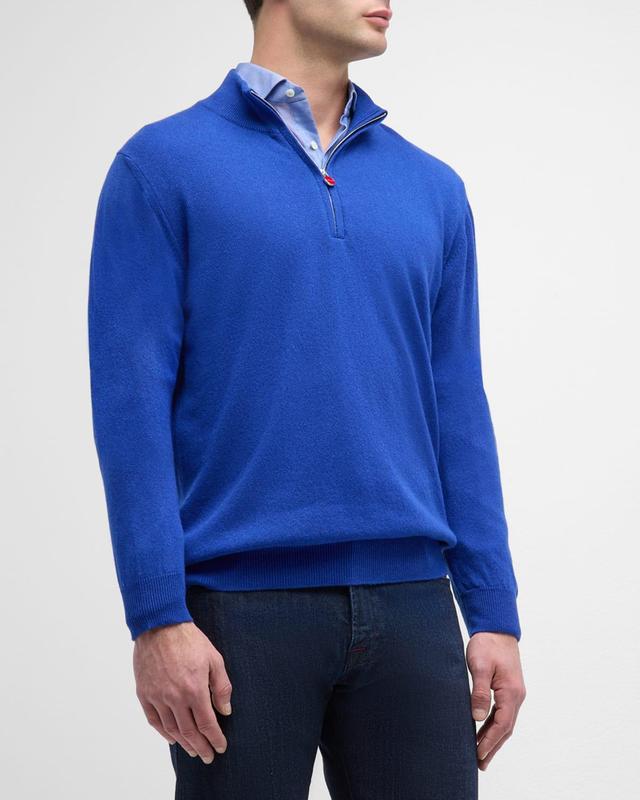 Mens Cashmere Quarter-Zip Sweater Product Image