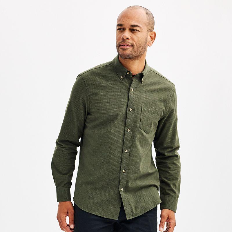 Mens Sonoma Goods For Life Slim Perfect-Length Button-Down Shirt Product Image