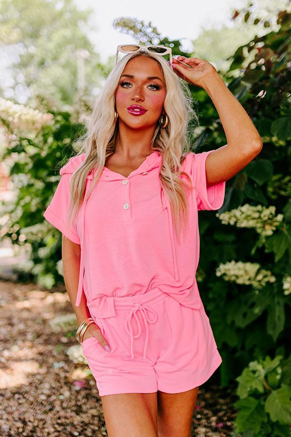 Take A Holiday Top In Neon Pink Product Image