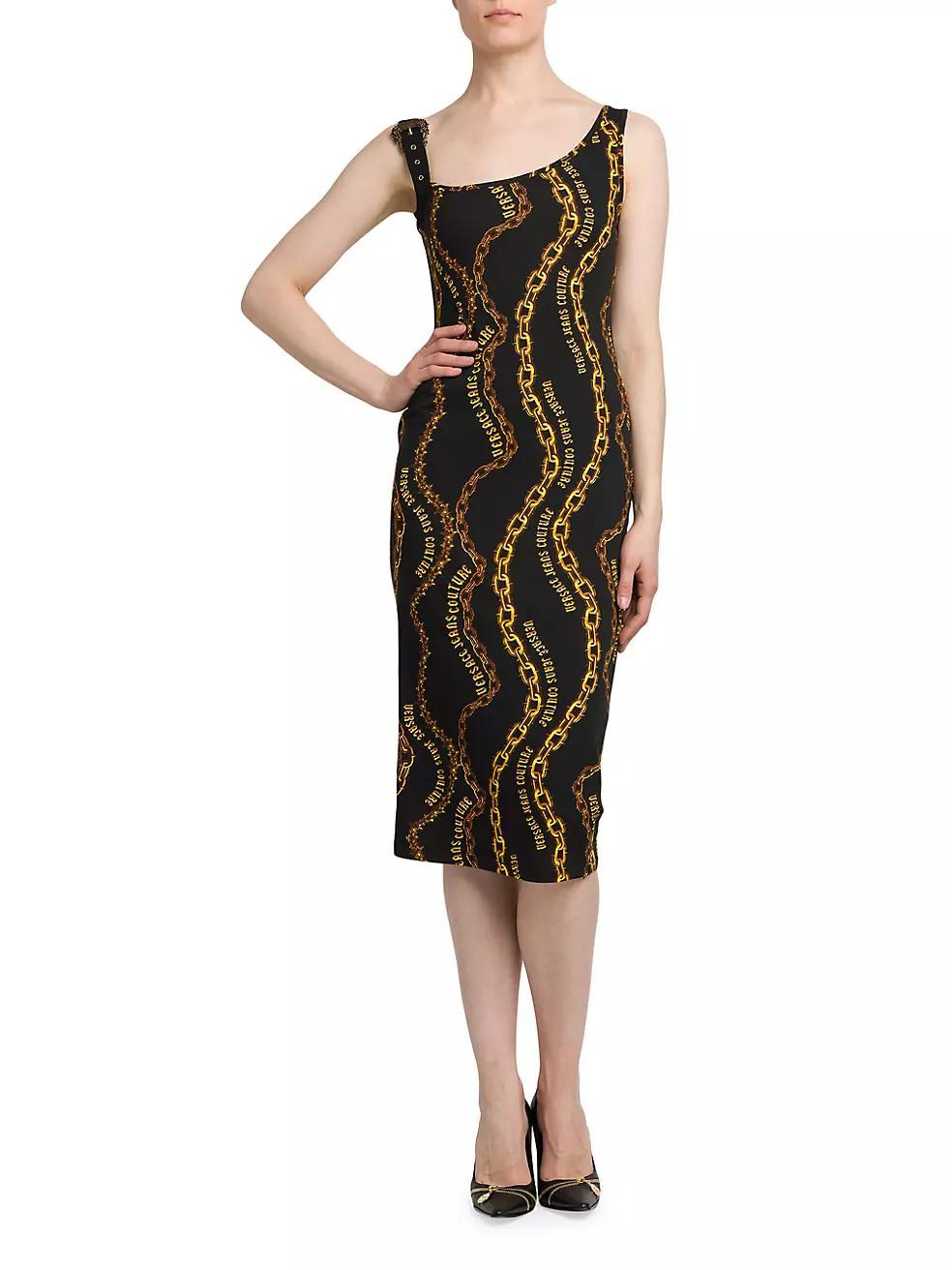 Chainlink Asymmetric Midi-Dress Product Image