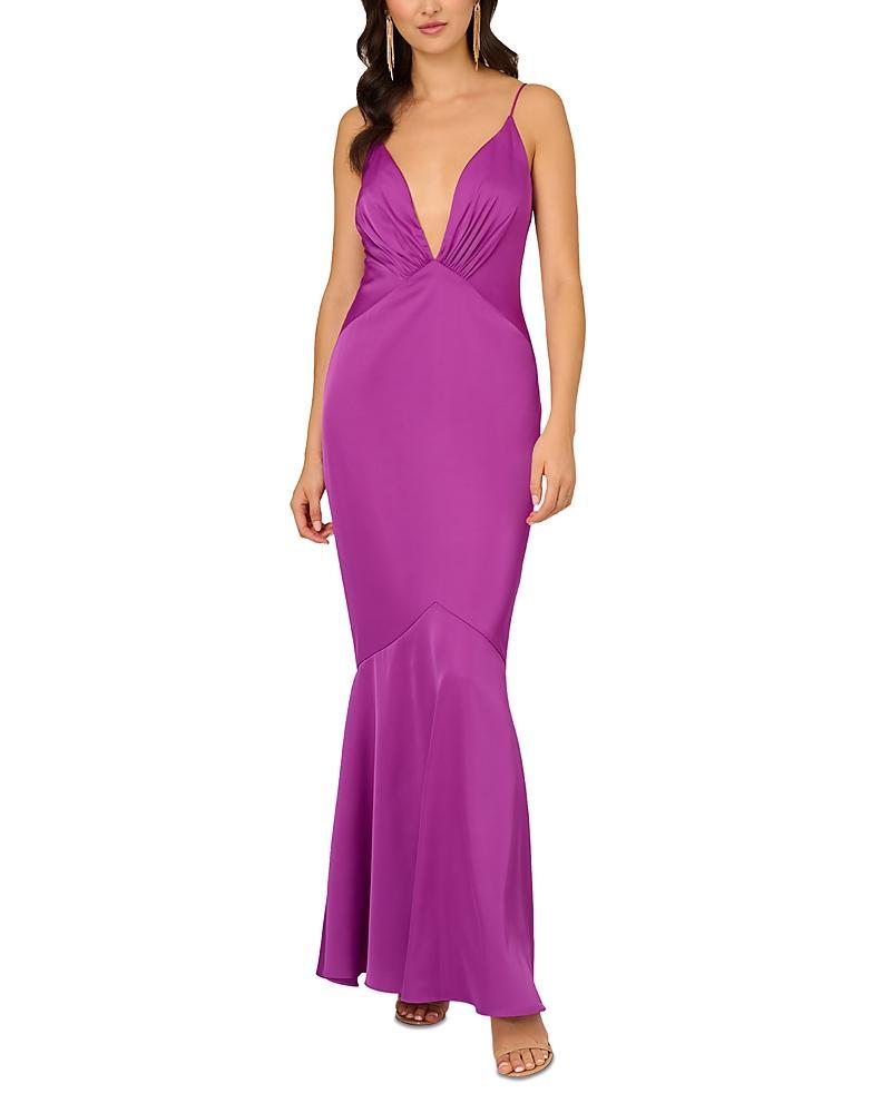 Womens Satin Mermaid Gown Product Image