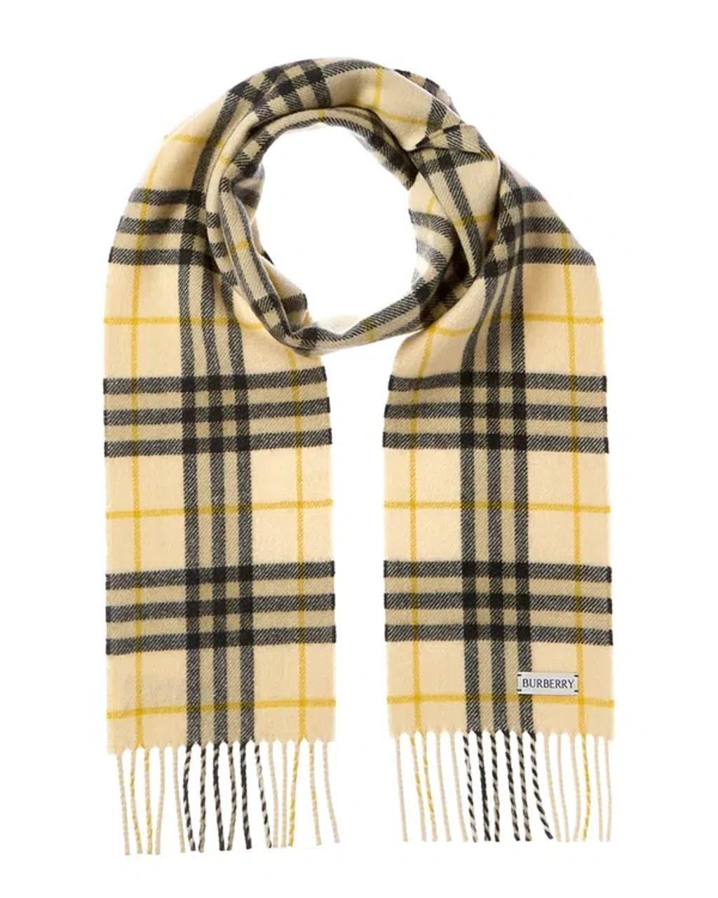 BURBERRY Check Cashmere Scarf In Beige product image