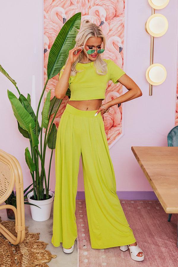 Divine Spark Crop Top In Lime Punch Product Image