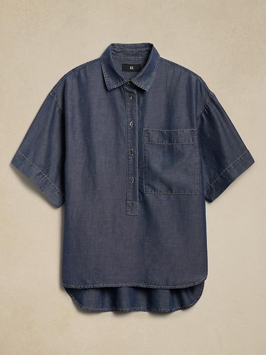 Oversized TENCEL™-Linen Popover Shirt Product Image