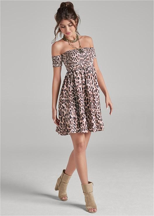 Sand Dune Cheetah Print Dress Product Image