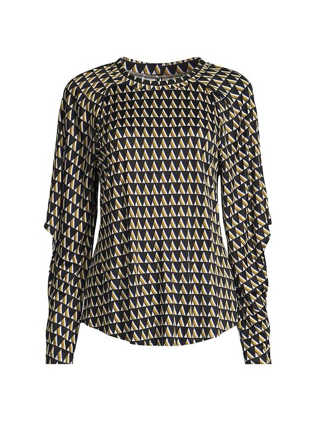 Womens Liaison Drape-Sleeve Printed Top Product Image