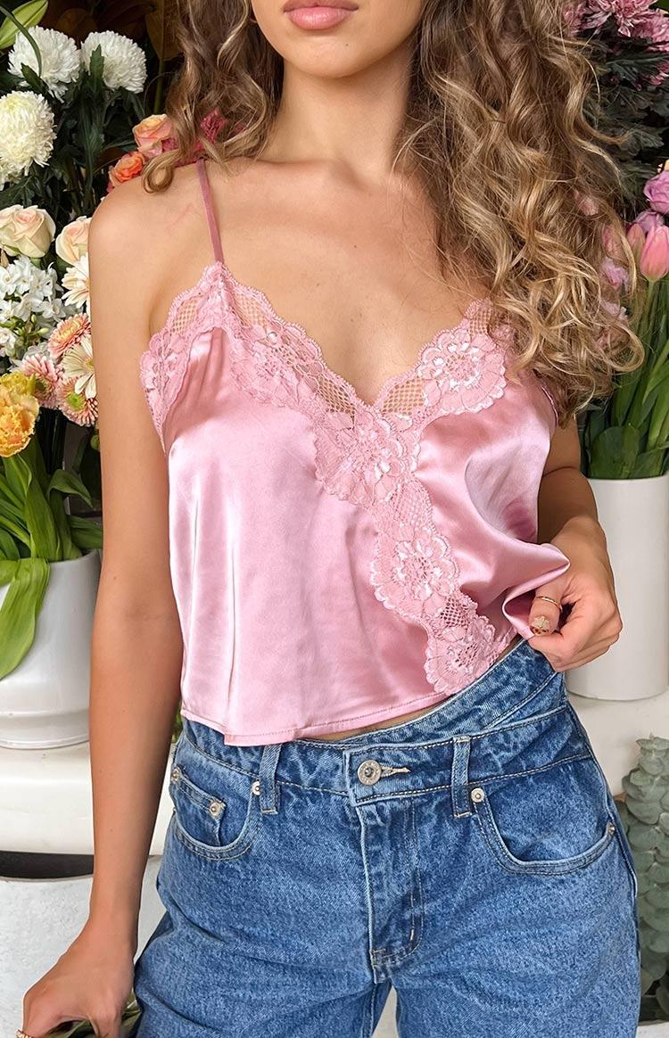 Tammy Pink Lace Cami Top Product Image