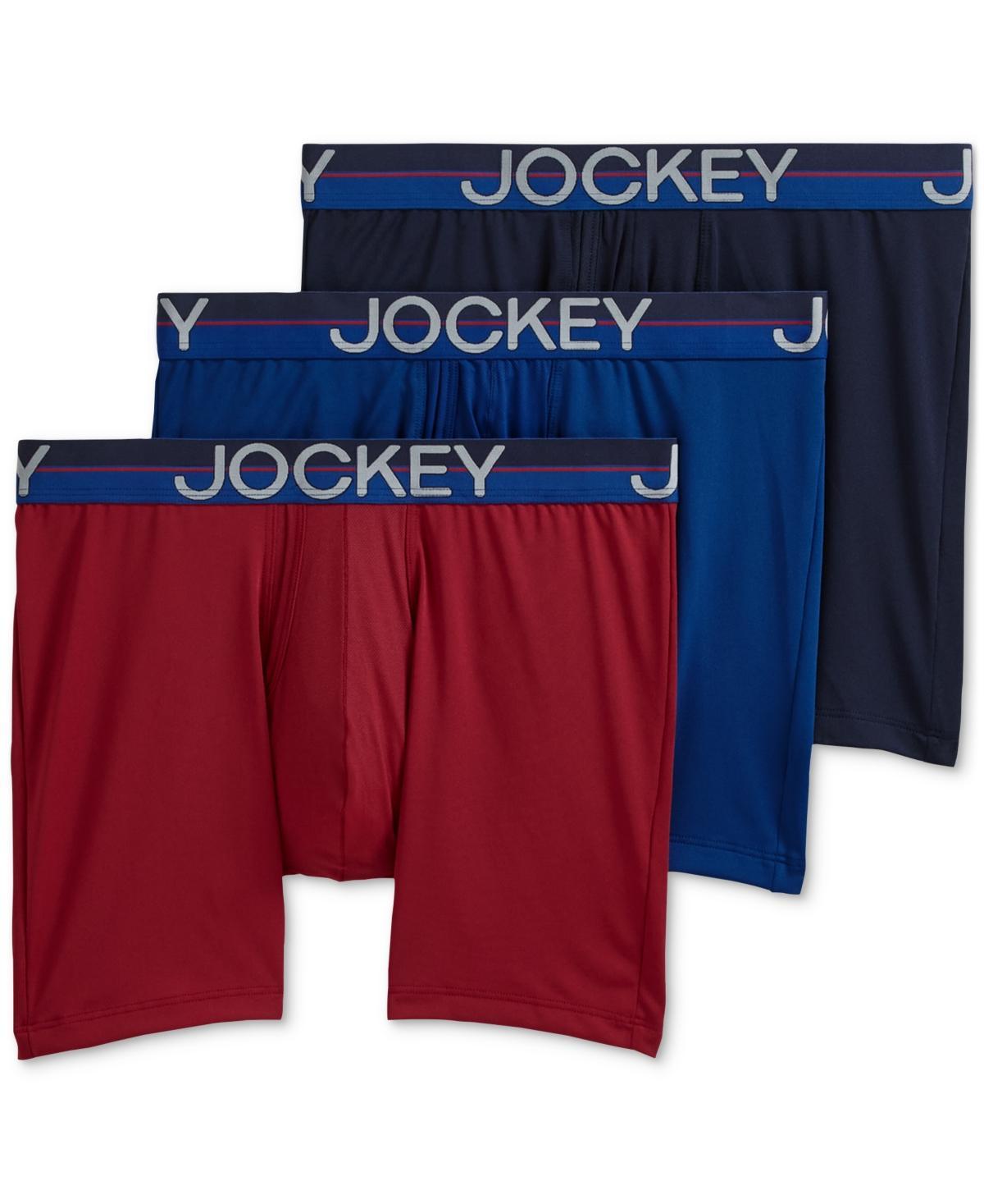 Mens Jockey Infinite Cool 3-pk Microfiber Stretch 5 Boxer Briefs Cactus Green Team Product Image