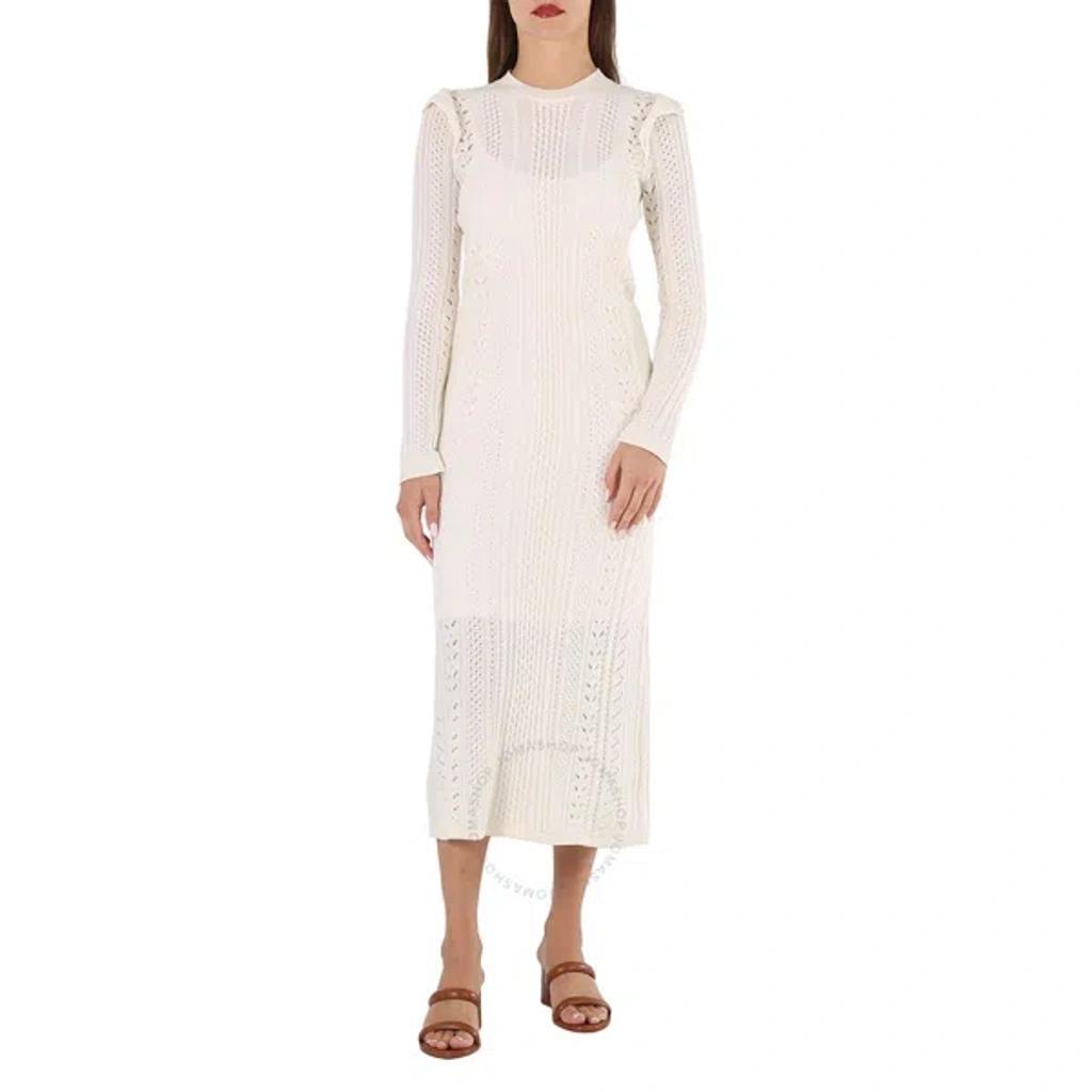 CHLOÉ Chloe Ladies Snow White Wool Cash Knit Dress product image