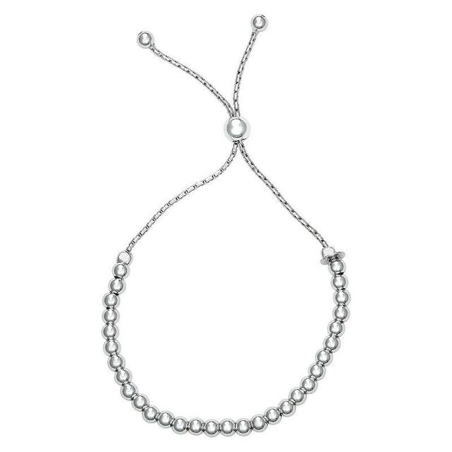 Sterling Silver Popcorn Chain Adjustable Bracelet, Womens, Grey Product Image