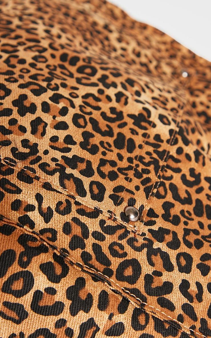 Leopard Print Denim Large Shopper Bag Product Image