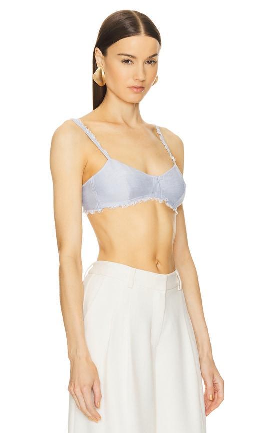 Cult Gaia Eza Top in Baby Blue. Product Image