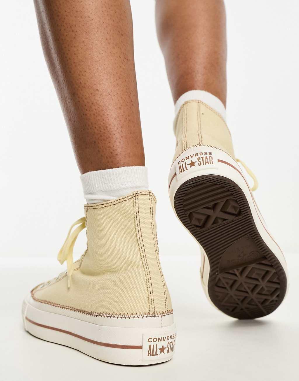 Converse Chuck Taylor All Star Modern Lift Mono Platform Hi sneakers in cream  Product Image