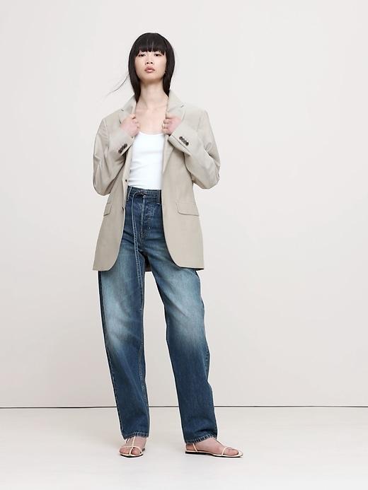 High-Rise Rigid Bow Jean Product Image