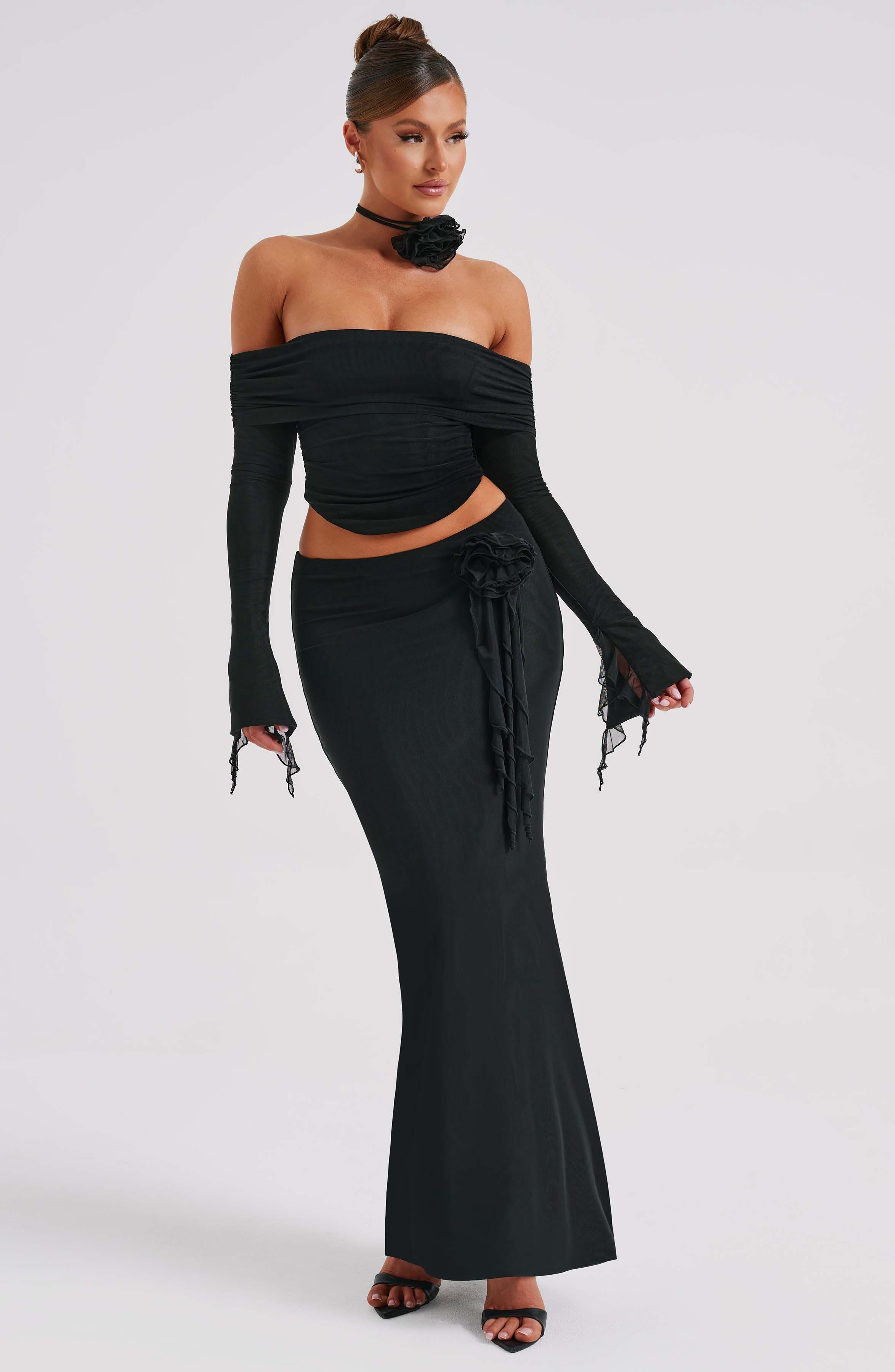 Deema Maxi Skirt - Black Product Image