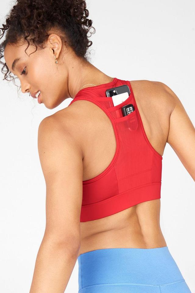 Fabletics Trinity High Impact Sports Bra Womens red Size XXS Product Image